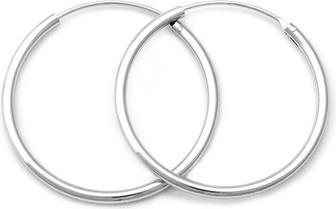 Beneto Elegant round earrings made of silver AGUC351 / N - Diameter: 2 cm (L)