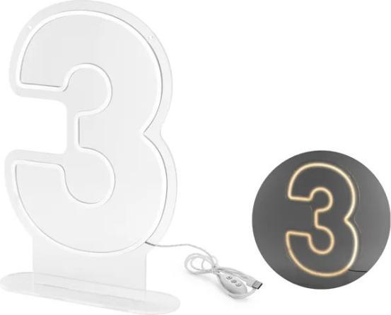 Produktbild Partydeco Neon LED Schriftzug - 3 - Weiss