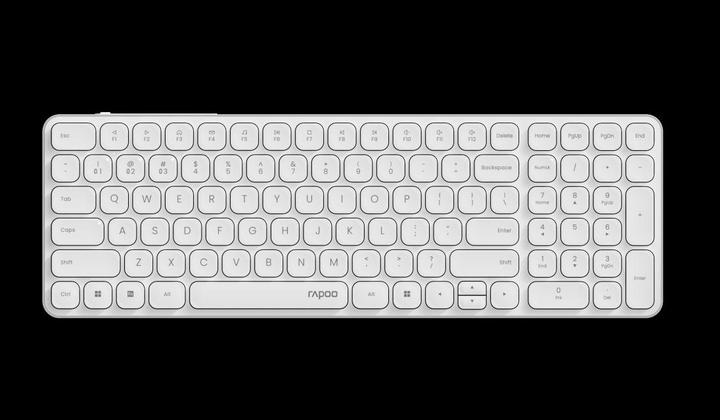 Produktbild Rapoo Kabellose ultraflache Multi-Mode-Tastatur "E9310M", Weiss, QWERTZ DE (DE, Kabellos)