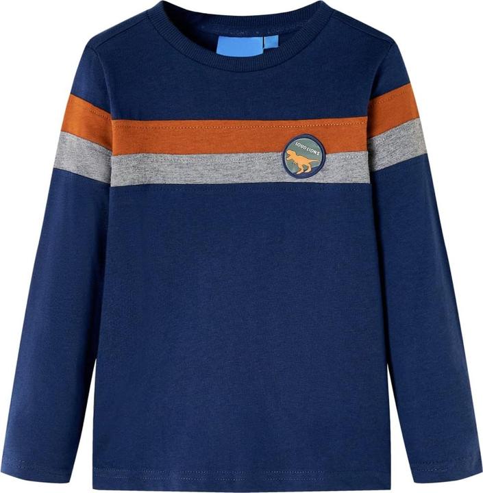 VidaXL Kinder-Langarmshirt Marineblau 92,Material: 100 (92)