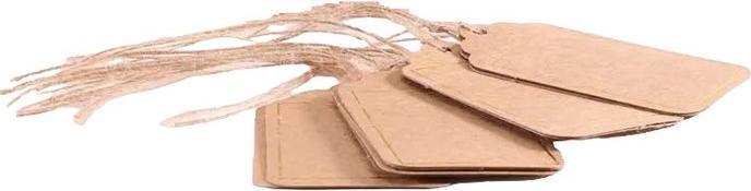 Actual product image Apac Embossed cardboard luggage tag (pack of 10) (Locks & Trailers)