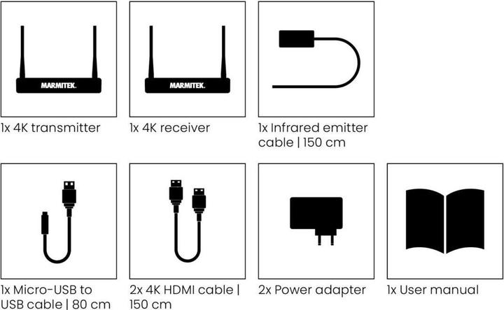 Image du produit Marmitek TV Anywhere sans fil 4K (50 m, HDMI 1, HDR, HDCP)