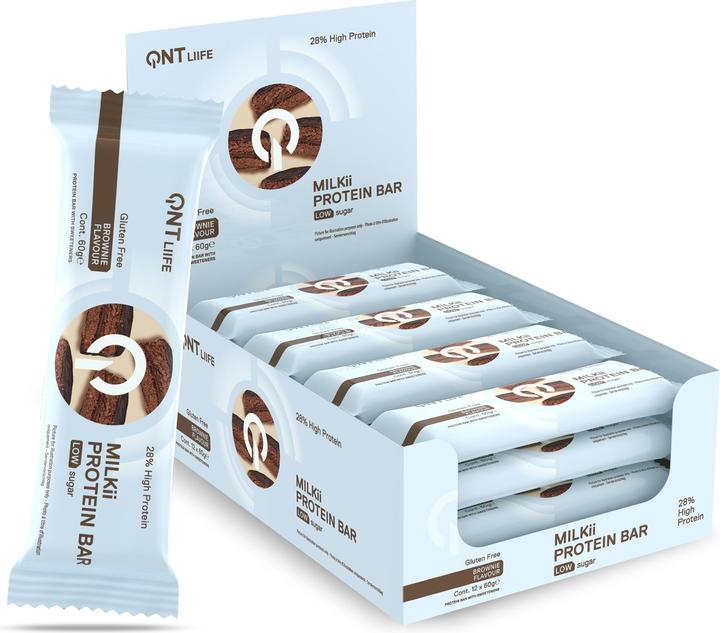Image du produit QNT Milkii Protein Bar 12x60g (Brownie, 12 pcs, 720 g)