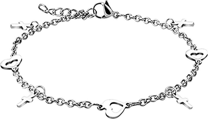Immagine prodotto Star Piercing Catena d'argento con cuori e croce (Acciaio chirurgico 316L)