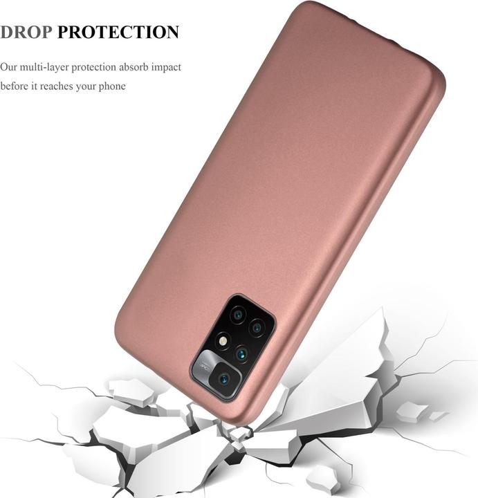 Actual product image Cadorabo TPU Matt Metallic Sleeve (Xiaomi Redmi 10, Xiaomi Redmi Note 11)