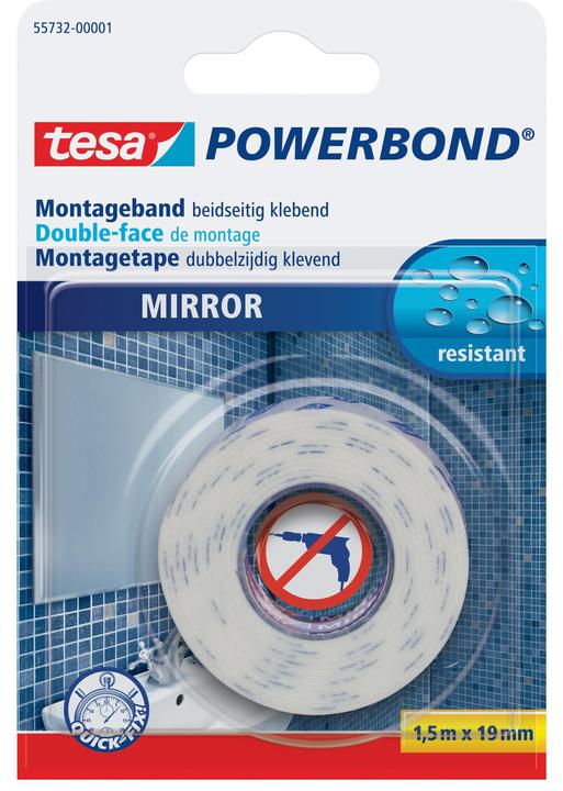 tesa Powerbond MIRROR doppelseitiges Montageband für Spiegel (19 mm)