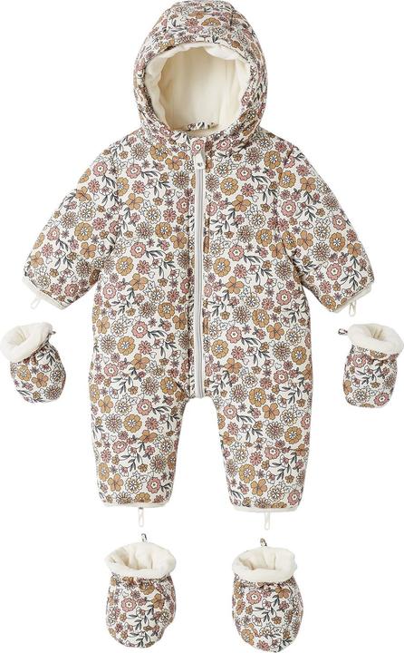 Image du produit Vertbaudet Combinaison d'hiver bébé doublée polaire à fleurs (86)