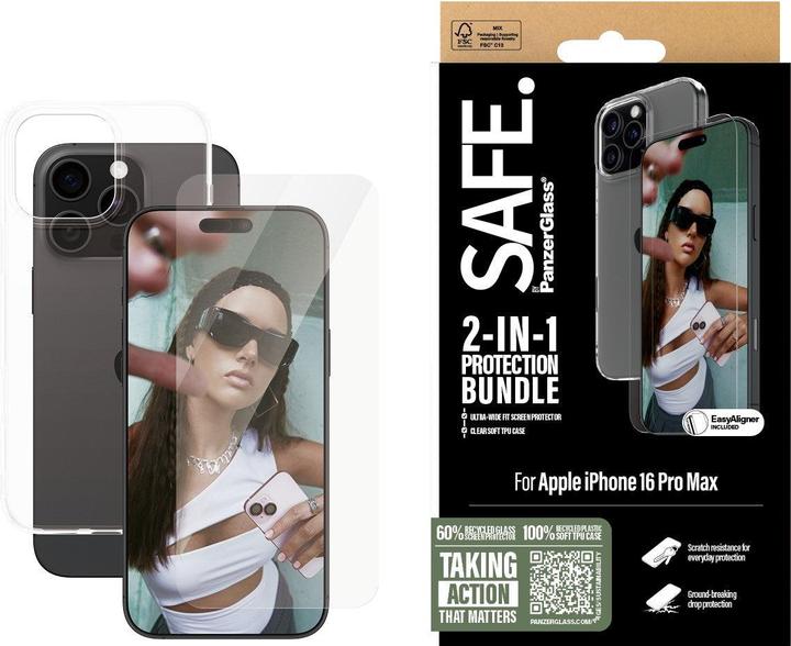 Actual product image Safe Screen Protector (1 Piece, Apple iPhone 16 Pro Max)