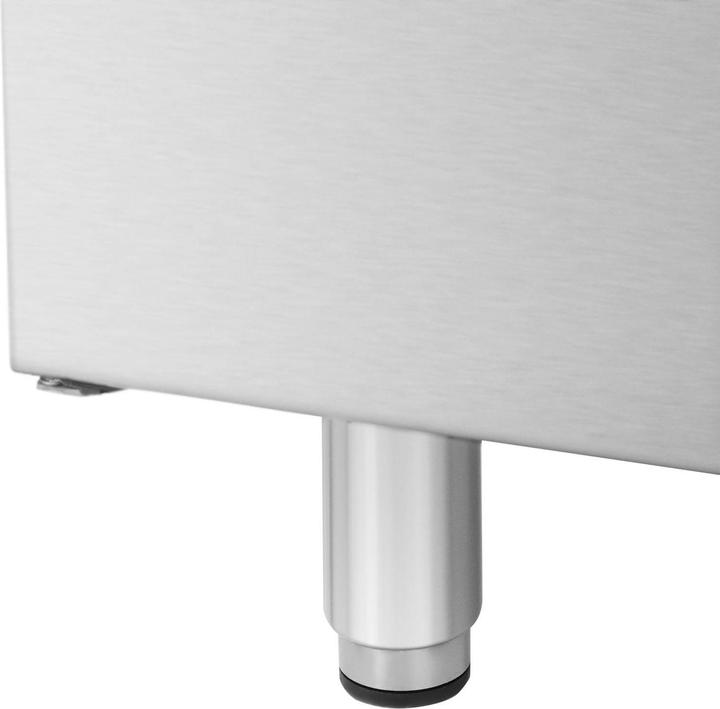 Royal Catering Elektro-Grillplatte mit Unterschrank 5,4 kW geriffelt 50 - 300 °C Edelstahl (5.40 kW)