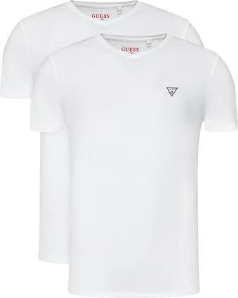Produktbild Guess Herren T-Shirt Caleb Hero V-Ausschnitt 2er-Pack Weiss (L)