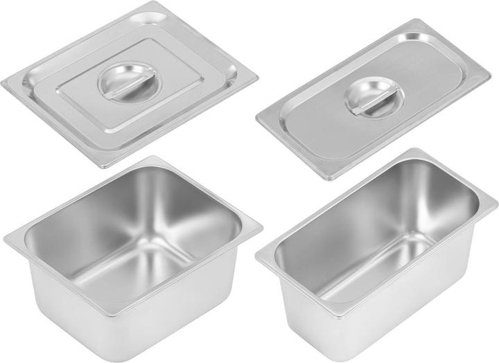 Actual product image Royal Catering Bain-Marie - 3000 W - GN 1/2 - GN 1/3 - tap - base cabinet (40 x 73 cm) -
