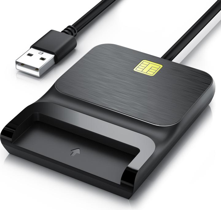 CSL USB Chipkartenleser, SmartCard/SIM Reader, Plug&Play, kompatibel mit Mac OS X & Windows 7-11 (USB)