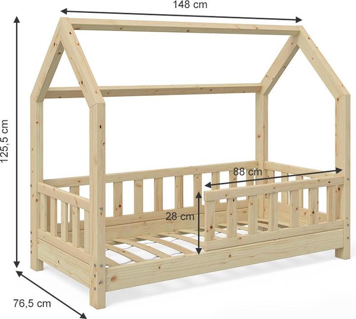 Produktbild VitaliSpa Hausbett Wiki (70 x 140 cm)