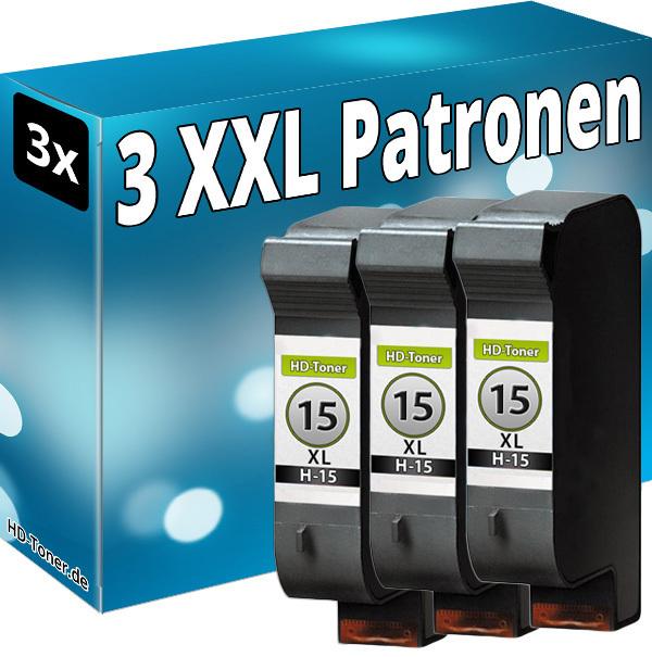 Image du produit Druckfuxx SET 3x TINTE PATRONEN für HP 15 DeskJet 840c 825c 845c 916c 920c