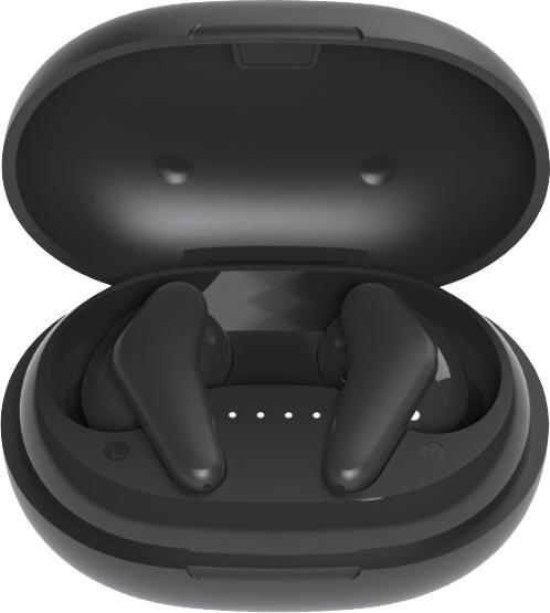 Produktbild Vivanco Bluetooth-Kopfhörer + Ladebox, Schwarz (keine Geräuschunterdrückung, 12 h, Kabellos)