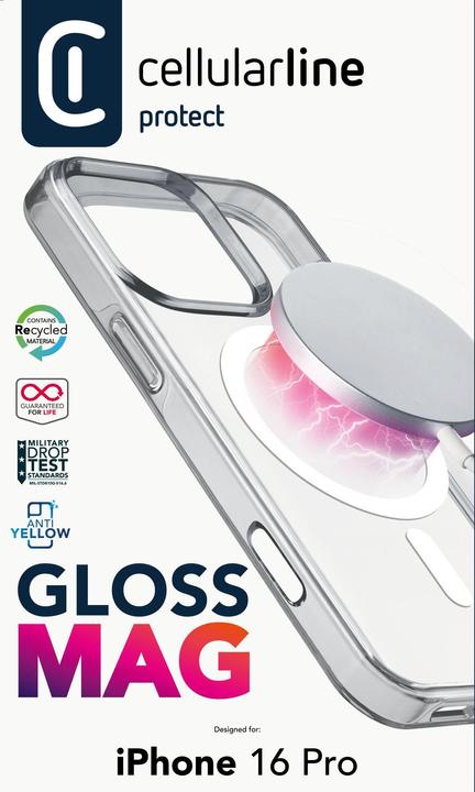 Actual product image Cellularline Gloss Mag Case (Apple iPhone 16 Pro)