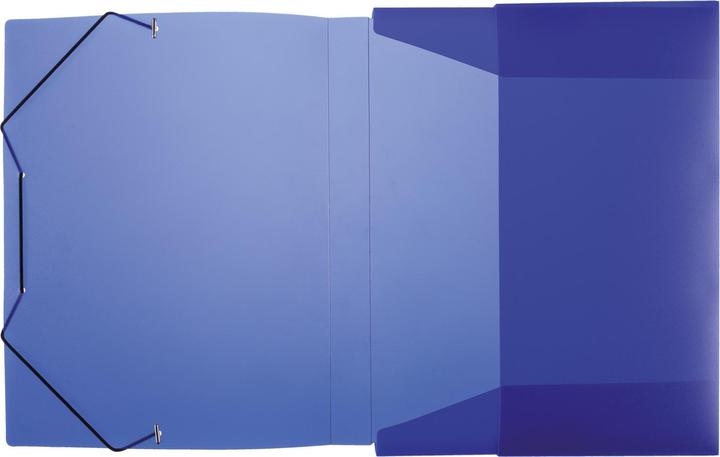 Produktbild Idena Heftbox A4 Gummizug PP transluzent blau (A4, 1 x)