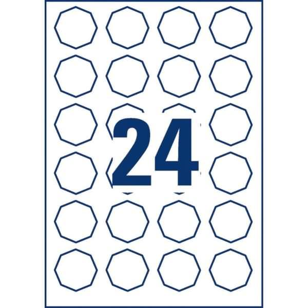 Actual product image Avery Octagonal labels, removable