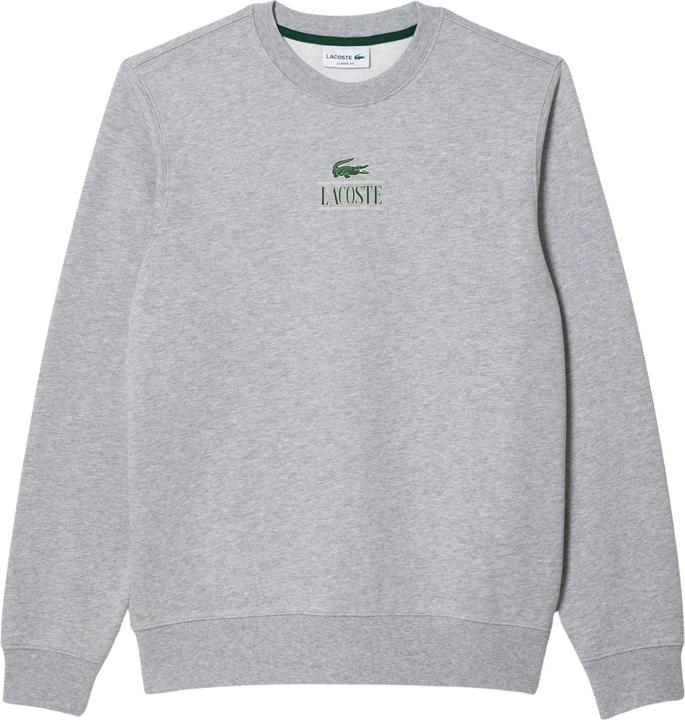 Lacoste Sweatshirt Pullover mit Rippbündchen und Logo (S)