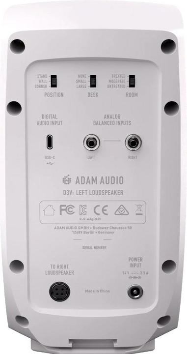 Produktbild Adam Audio D3V White - Para monitorów (Aktiv, Paar, 2x 100 W)
