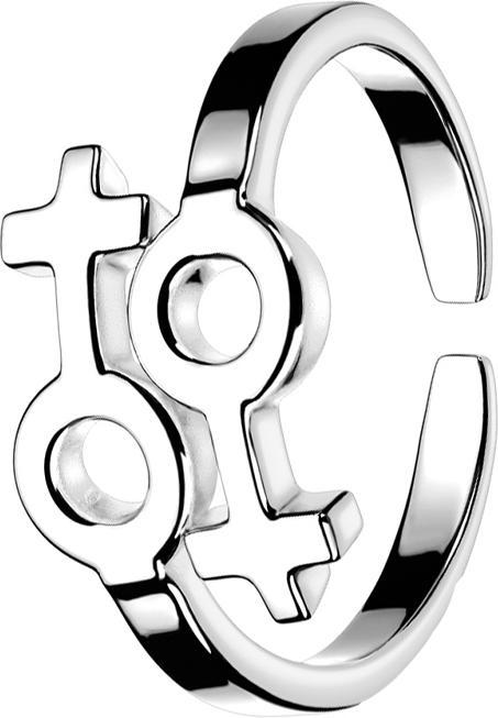 Immagine prodotto Star Piercing Anello con doppio simbolo femminile (Ottone)