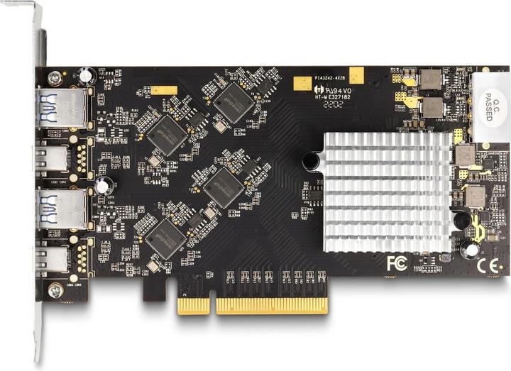 Productafbeelding Delock PCI Express x8 kaart met 2 x USB 20 Gbps USB Type-C™ aansluiting en 2 x USB 5 Gbps Type-A