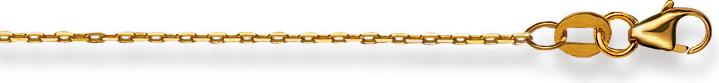 Natsumi Schmuck Halskette Gelbgold 18K/750 Anker Geschliffen 1.1mm (750/18 K Gelbgold, 38 cm)