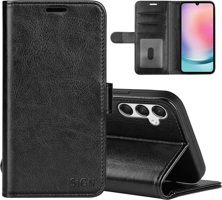 SIGN Wallet Cover for Samsung Galaxy A25 - Black (Samsung Galaxy A25)