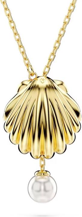 Produktbild Swarovski Idyllia Y Halskette Kristallperle Muschel Weiss Gold (Swarovski Metall)