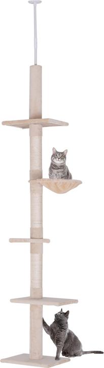 PawHut Albero per gatti regolabile in altezza (260 cm, Beige)