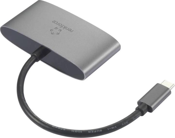 Actual product image Renkforce USB-C®, VGA Adapter (1x USB-C® male - 1x USB-C® female (Power Deliv (USB 3.0, USB, VGA, 15 cm)