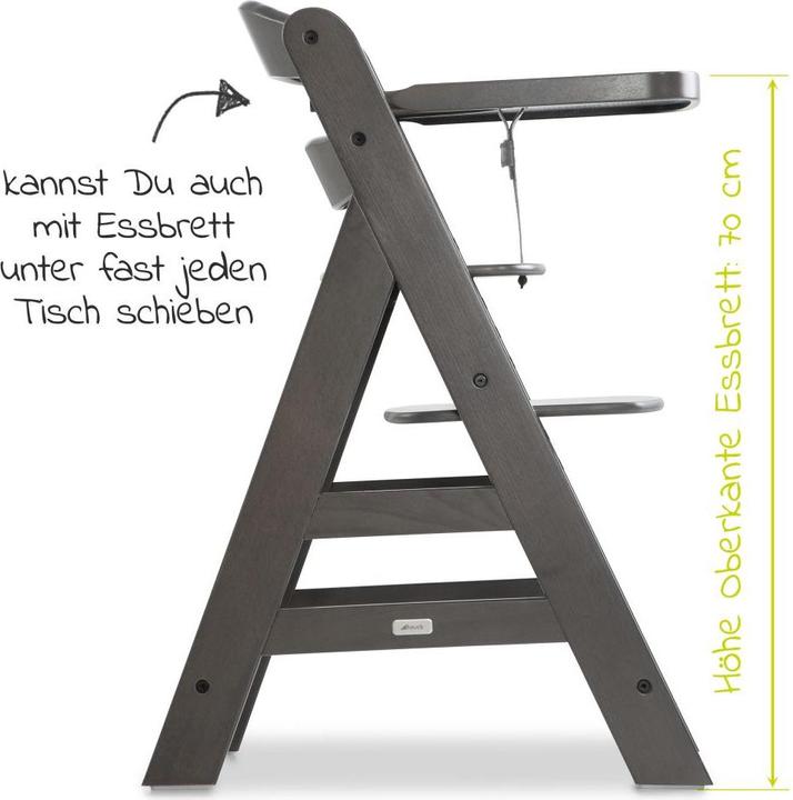 Produktbild Hauck Hochstühle Hochstuhl Alpha Charcoal Selectline - im Sparset inkl. (Hochstuhl)