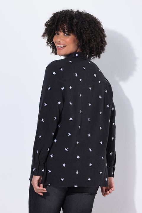 Produktbild Angel of Style Musselin-Bluse, oversized, Sternen-Stickerei (50)