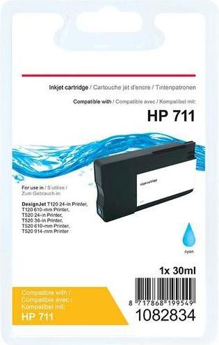 Actual product image Office Depot Ink cartridge CZ130A 711 Compatible CZ130A Cyan