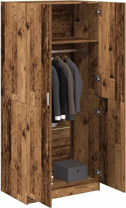 Produktbild VidaXL Kleiderschrank Altholz-Optik 80x52x180 cm Holzwerkstoff Schrank (80 x 52 x 180 cm)