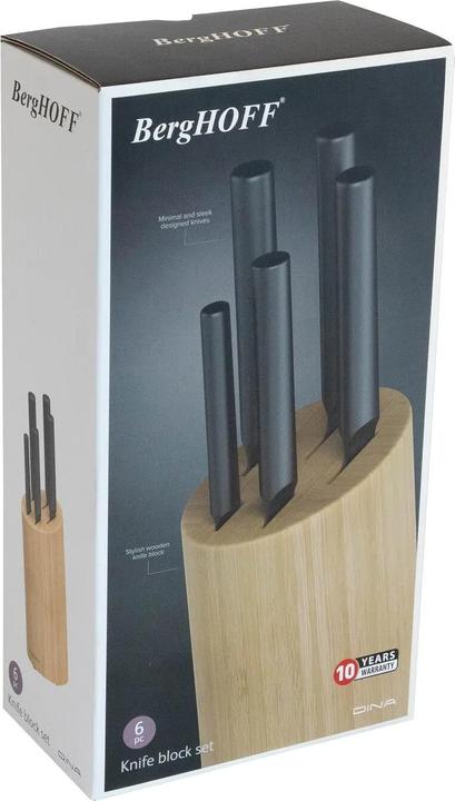 Produktbild BergHoff Messerblock-Set mit Messer Boron 6-teilig, Schwarz