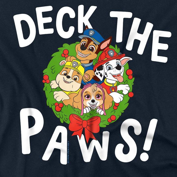 Produktbild Paw Patrol Deck The Paws TShirt weihnachtliches Design (M)