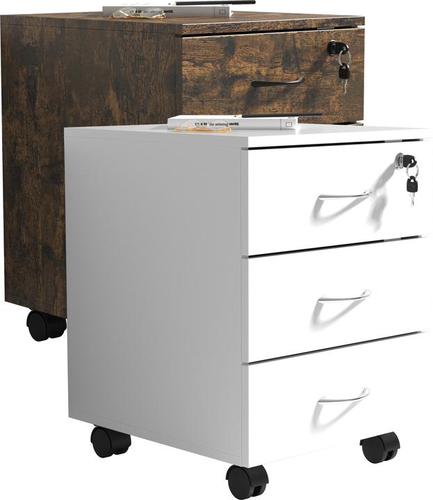 Produktbild VCM Rollcontainer Büro Schubladen Baula L (40 x 44 x 55 cm)