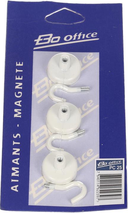 Produktbild BoOffice Hakenmagnete weiss 25mm (3 x)