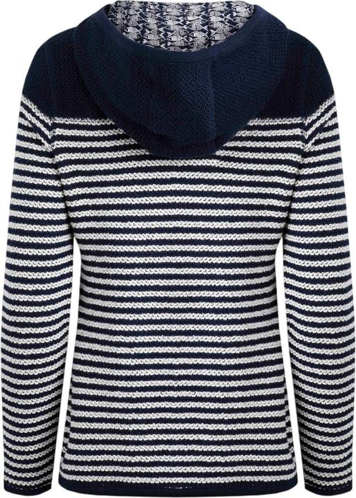 Immagine prodotto Weird Fish Bianca Felpa con Cappuccio e Zip Intera A Strisce Ecologica Donna (40)