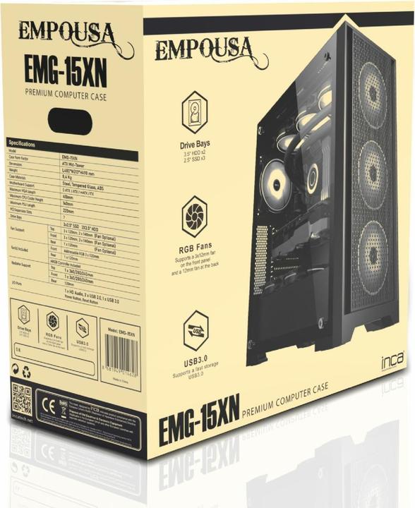 Image du produit Inca Va EMG-15XN (mATX, ATX, Mini-ATX)