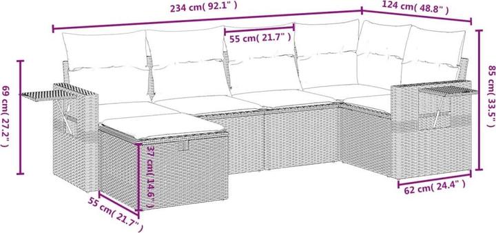 Produktbild VidaXL 10-tlg. Garten-Lounge-Set mit Kissen
