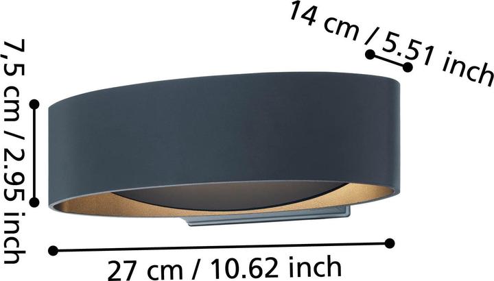 Productafbeelding EGLO LED wandlamp (1300 lm, IP54)