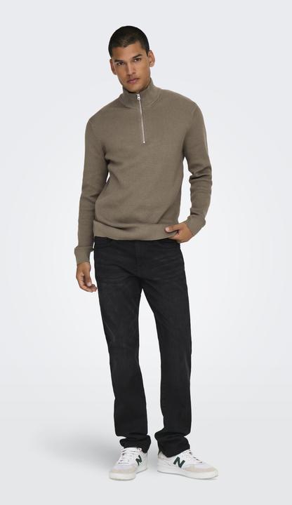 Produktbild Only & Sons Onsphil Reg 12 Struc Half Zip Knit Noos (XS)