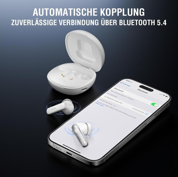 Actual product image 4smarts True Wireless In-Ear-Kopfhörer SkyBuds Screen Pro ANC (ANC, 5 h, Wireless)