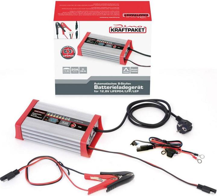 Produktbild Dino KRAFTPAKET LifePo4 20A 136342 Kfz-Ladegerät 12V (12V, 20 A)