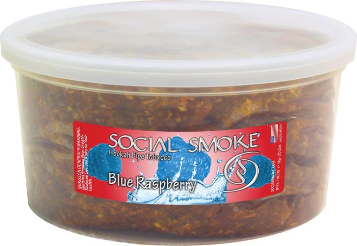 Actual product image Social Smoke Blue Raspberry 1kg (Blackberry)