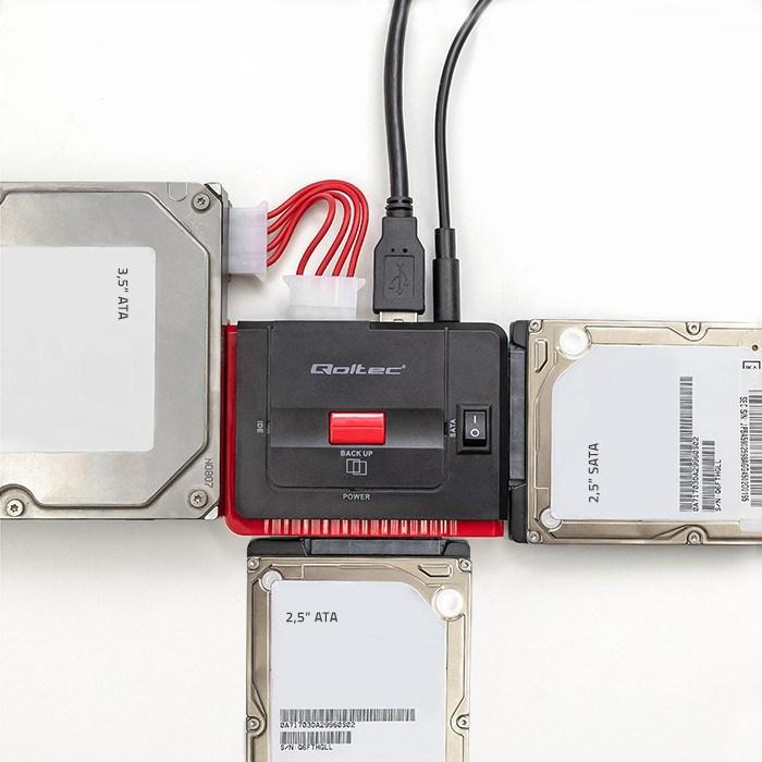 Produktbild Qoltec 50645 Adapter USB 3.0 to IDE SATA