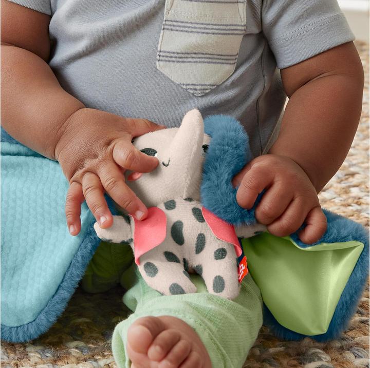 Produktbild Fisher-Price Planet Friends Riesenohr Elefant sensorisches Spielzeug für Neugeborene, Plüsch-Elefant für Neugebor (18.40 cm)