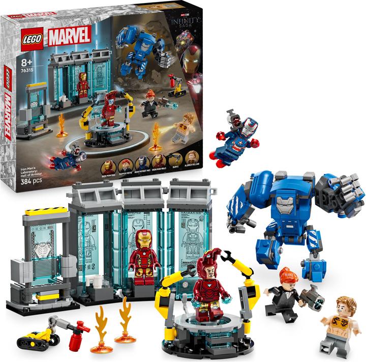 Image du produit LEGO Le laboratoire d'Iron Man : la salle des armures (76315, LEGO Super Mario)